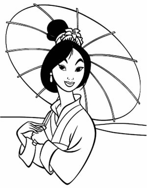 Printable Mulan Coloring Pages Online   2×531