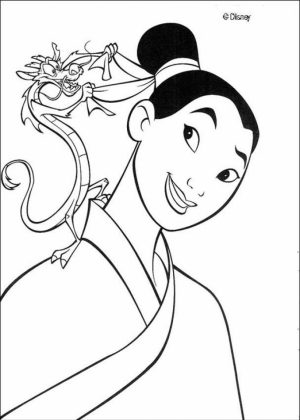 Printable Mulan Coloring Pages Online   gvjp10
