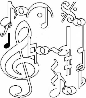 Printable Music Coloring Pages for Kindergarten   04606