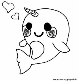 Printable Narwhal Coloring Pages Online   90455