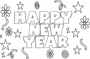Printable New Years Coloring Pages for Kids   5180