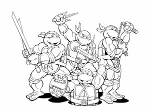 Printable Ninja Turtle Coloring Page Online   32651