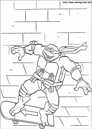Printable Ninja Turtle Coloring Page Online   91296