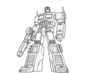 Printable Optimus Prime Coloring Page for Kids   5prtr