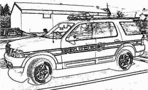 Printable Police Car Coloring Pages   01827
