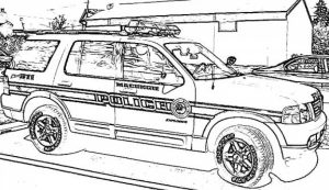 Printable Police Car Coloring Pages   77764