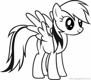 Printable Rainbow Dash Coloring Pages for Kids   5178