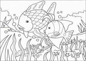 Printable Rainbow Fish Coloring Sheets for Kids   6DCO2