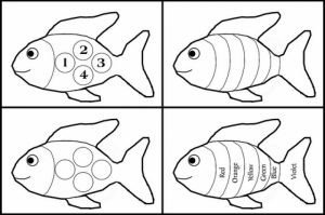 Printable Rainbow Fish Coloring Sheets for Kids   TAM4
