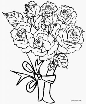 Printable Roses Coloring Pages for Adults Online   51321
