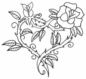 Printable Roses Coloring Pages for Adults Online   64038