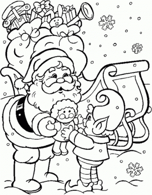 Printable Santa Coloring Page Online   32651