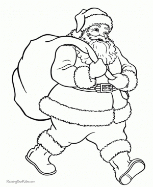 Printable Santa Coloring Page Online   91296
