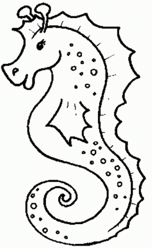 Printable Seahorse Coloring Pages   70550