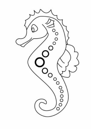 Printable Seahorse Coloring Pages   87126