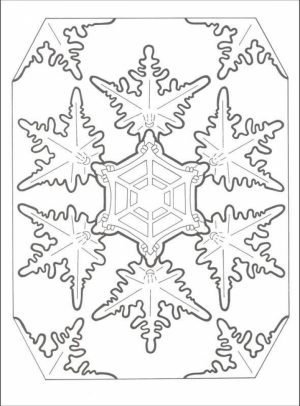 Printable Snowflake Coloring Pages for Adults   33617