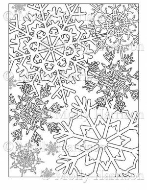 Printable Snowflake Coloring Pages for Adults   67491