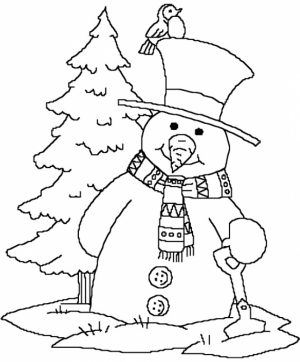 Printable Snowman Coloring Pages   73400