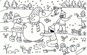 Printable Snowman Coloring Pages Online   51321