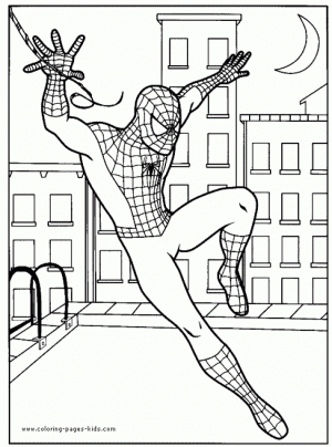 Printable Spiderman Coloring Pages Online   106082