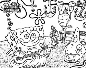 Printable Spongebob Squarepants Coloring Pages Online   gvjp17
