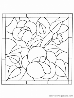 Printable Stained Glass Coloring Pages Online   05278