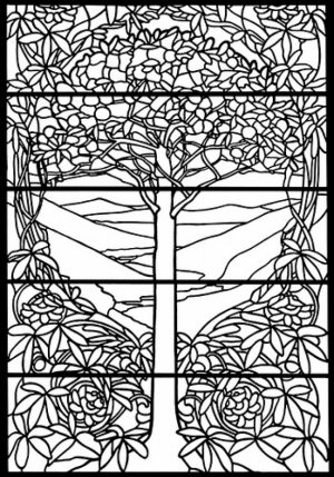 Printable Stained Glass Coloring Pages Online   34394