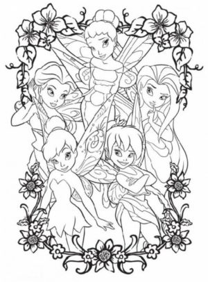 Printable Tinkerbell Coloring Pages Online   82042