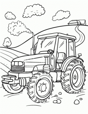 Printable Tractor Coloring Pages   00467