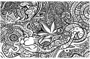 Printable Trippy Coloring Pages for Grown Ups   TA09D