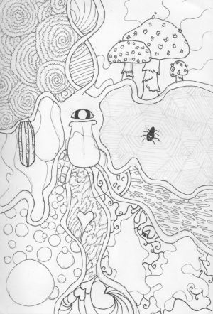 Printable Trippy Coloring Pages for Grown Ups   TSV62