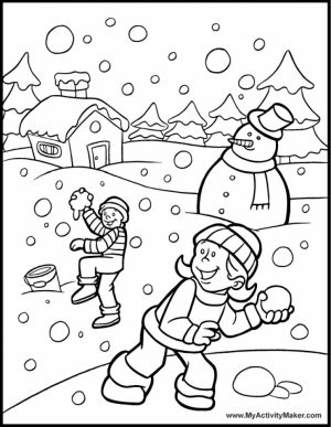 Printable Winter Coloring Pages Online   711869