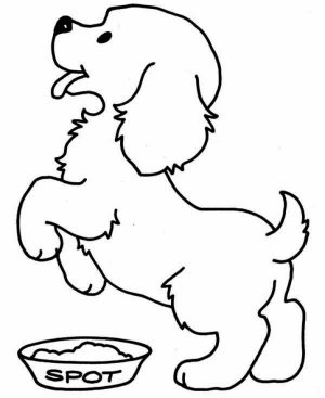 Puppy Coloring Pages for Toddlers   MHTS9