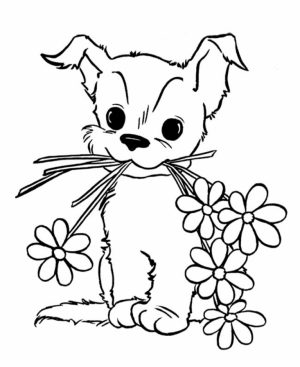 Puppy Coloring Pages Online Printable   B6QSA