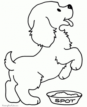 Puppy Coloring Pages Printable for Kids   WY71R