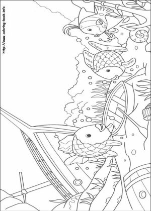 Rainbow Fish Coloring Pages for Preschoolers   34152