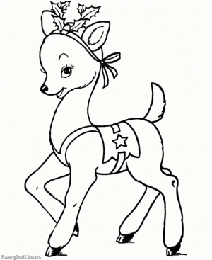 Reindeer Coloring Pages for Kids   8734