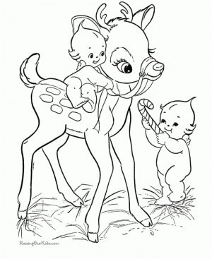 Reindeer Coloring Pages Free for Kids   09461