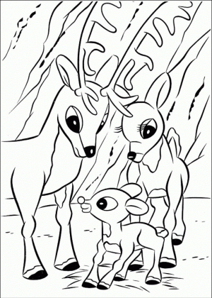 Reindeer Coloring Pages Free for Kids   74528