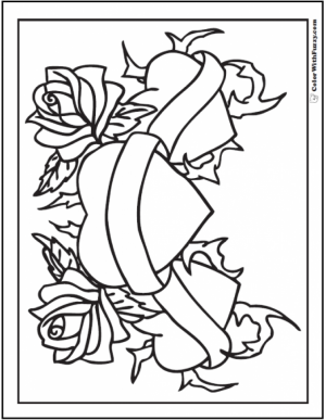 Roses Coloring Pages for Adults Free Printable   66396