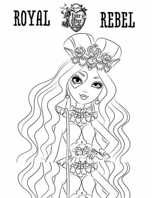 Royal Rebels Ever After High Girl Coloring Pages Printable   PU62B