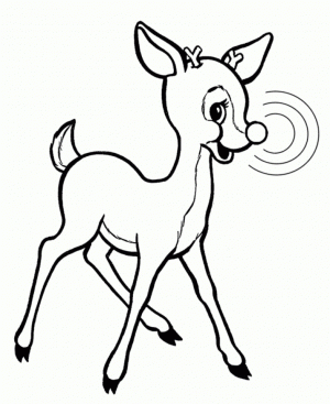 Rudolph Coloring Page Free for Kids   IX63T