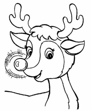 Rudolph Coloring Page Free to Print   NU02M