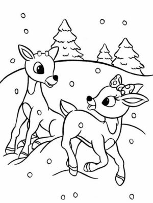 Rudolph Coloring Page to Print Online   625N6