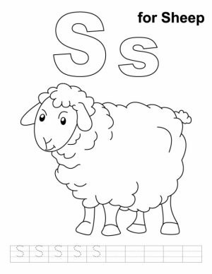 s for sheep coloring page with handwriting practice download