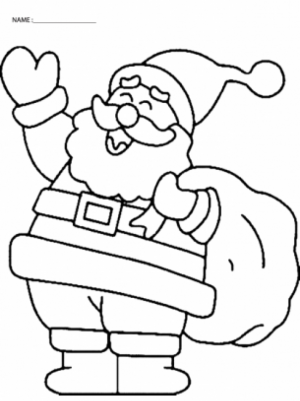 Santa Coloring Page Free Printable   13110