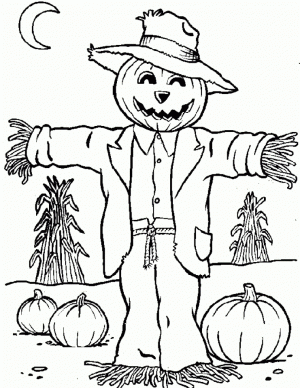 Scarecrow Coloring Pages Printable for Kids   xi226