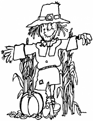 Scarecrow Coloring Pages to Print for Kids   KIFps