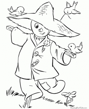 Scarecrow Coloring Pages to Print Online   K0X5s