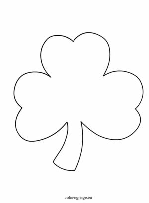 Shamrock Coloring Pages Free for Kids   e9bnu